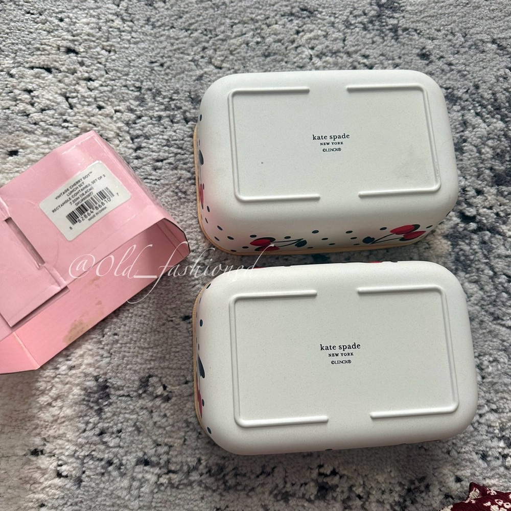 Price Firm - KATE SPADE Cherry Print Container (Set of 2) - Picture 13 of 14